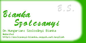 bianka szolcsanyi business card
